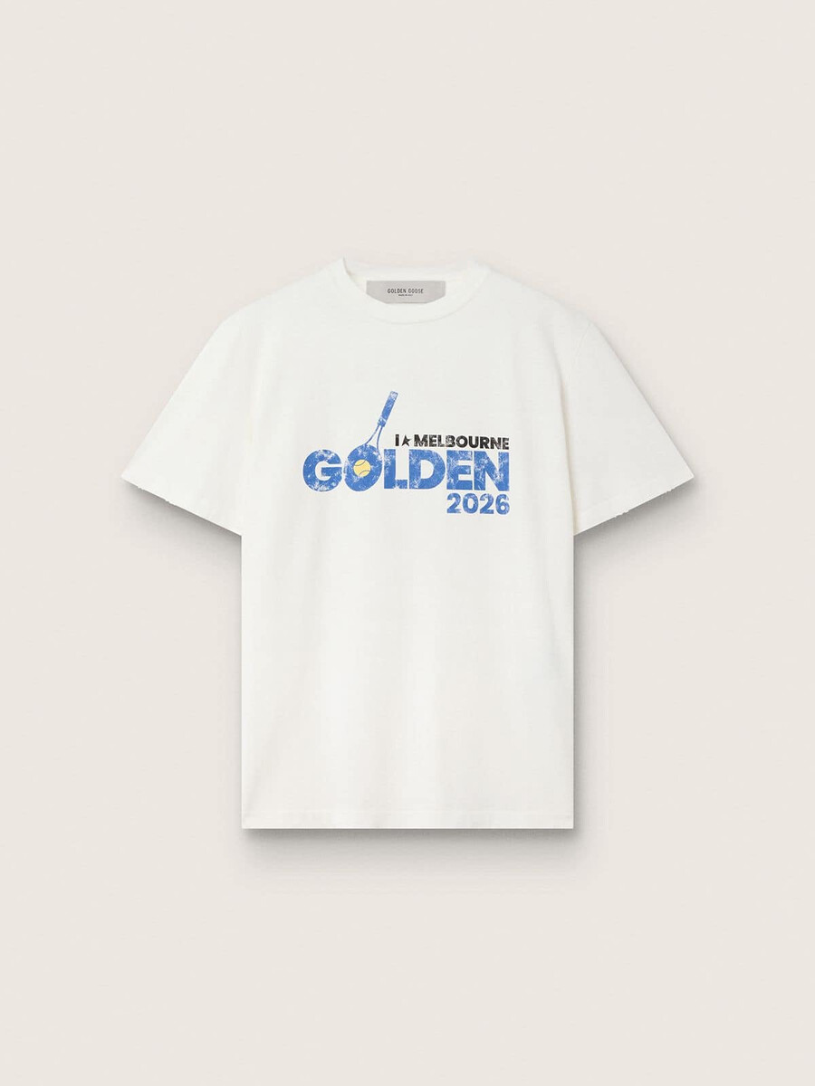 damen-tennis-inspiriertes ltd-t-shirt mit dem aufdruck „i love melbourne.