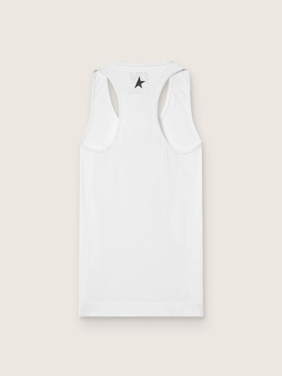 weißes sport-tanktop für damen