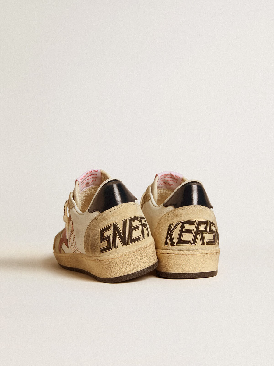 ball star ltd herrenschuh aus nappaleder mit rotem lederstern und lederfersenlasche