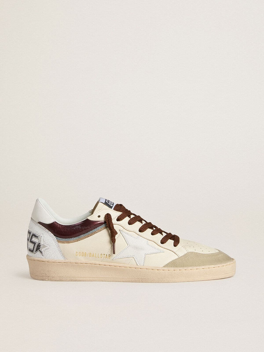ball star ltd herren-schuh aus nappaleder mit nappa-stern und fersenlasche aus leder.