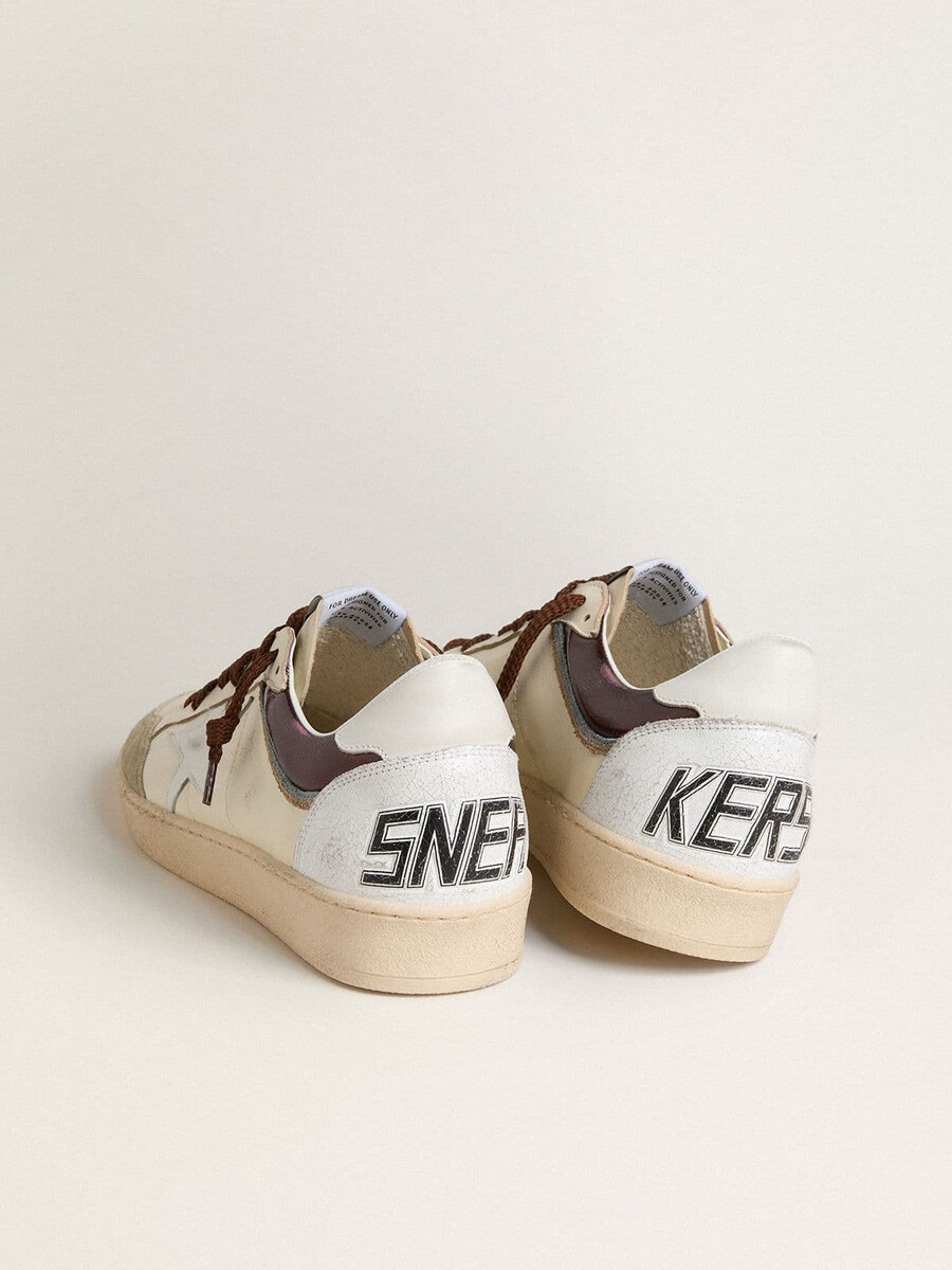 ball star ltd herren-schuh aus nappaleder mit nappa-stern und fersenlasche aus leder.