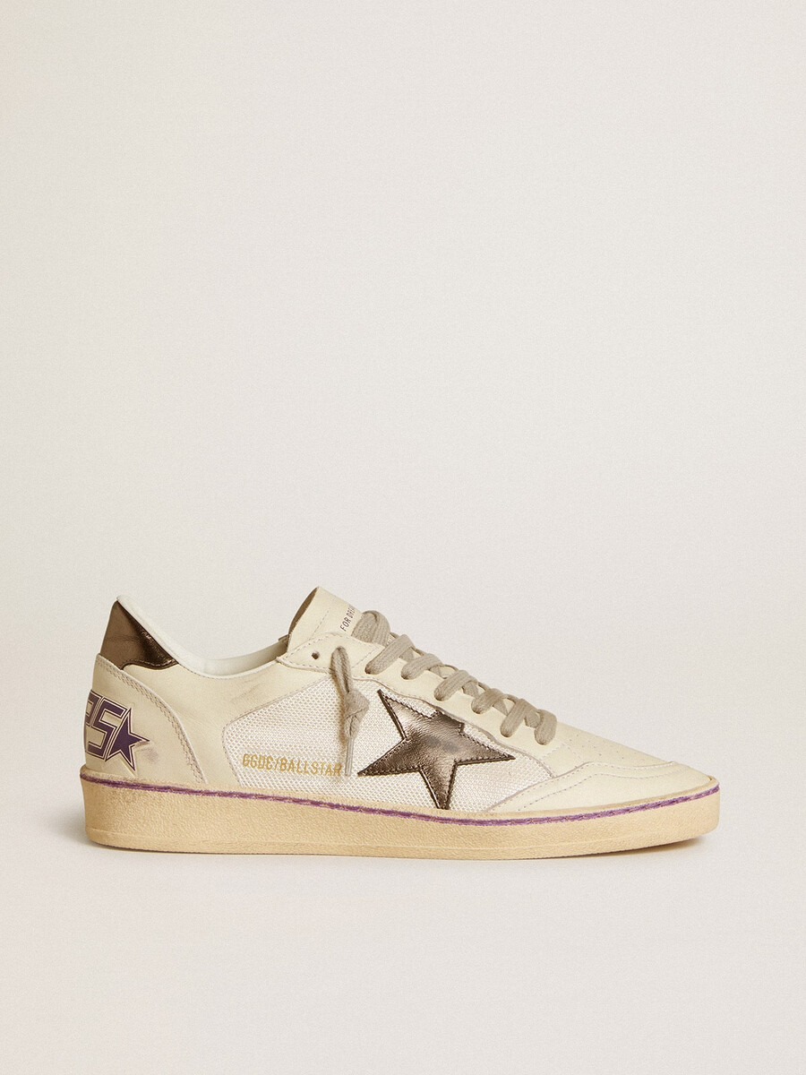 ball star aus mesh und leder mit metallischem lederstern und fersenlasche