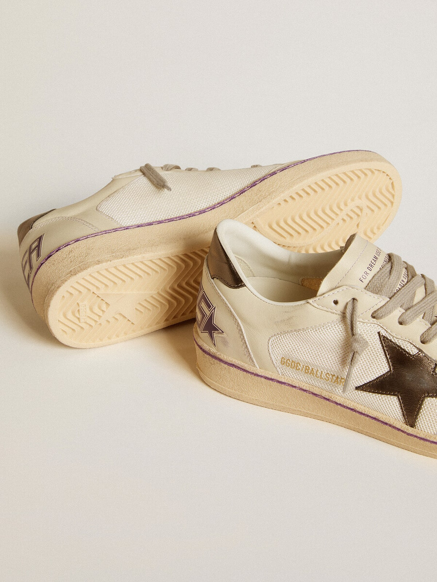 ball star aus mesh und leder mit metallischem lederstern und fersenlasche
