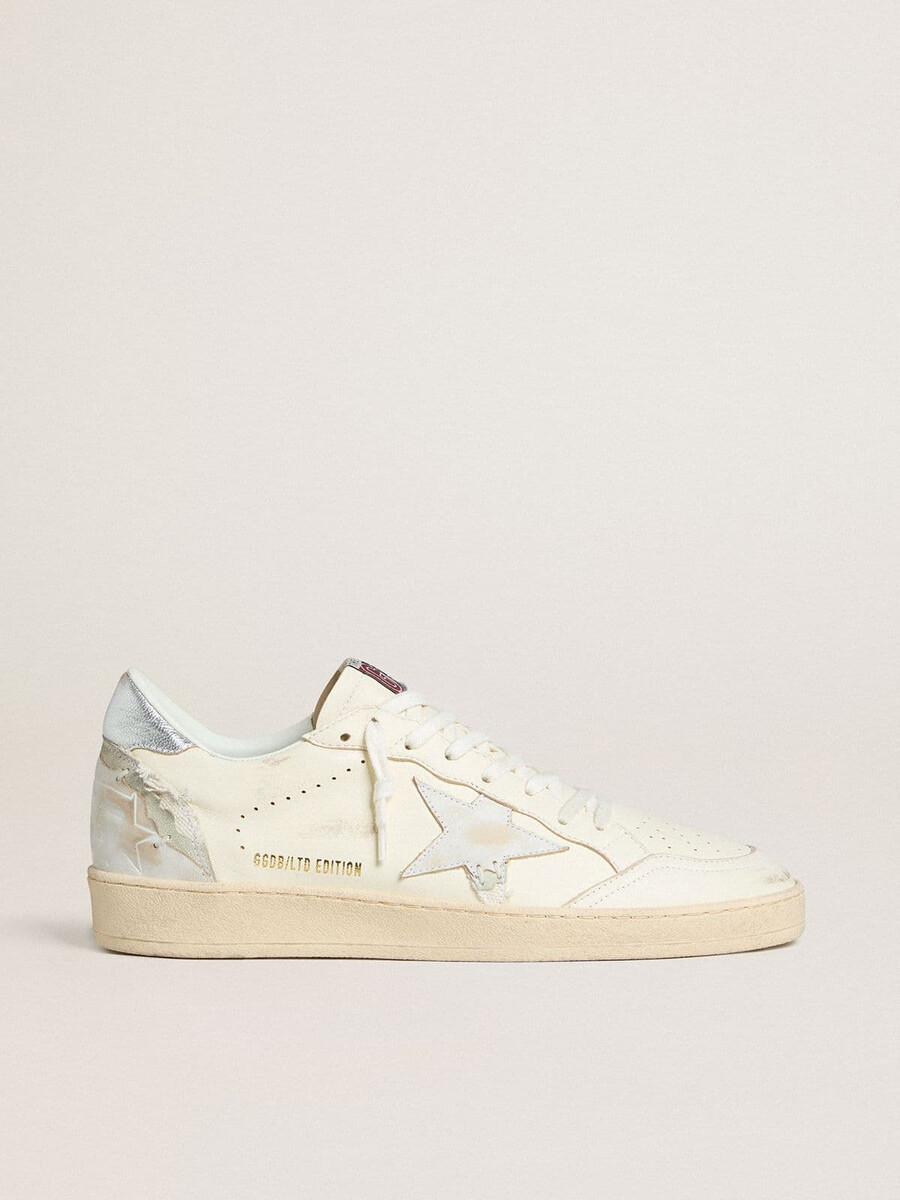 damen-ballstar ltd mit patchwork-stern und fersenlasche aus metallic-leder