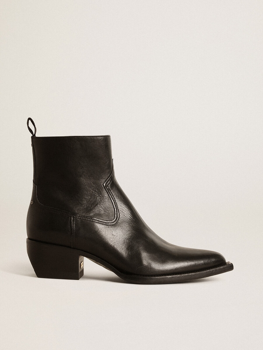 herren-stiefel „debbie aus schwarzem leder