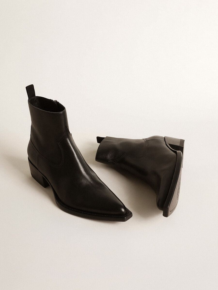 herren-stiefel „debbie aus schwarzem leder