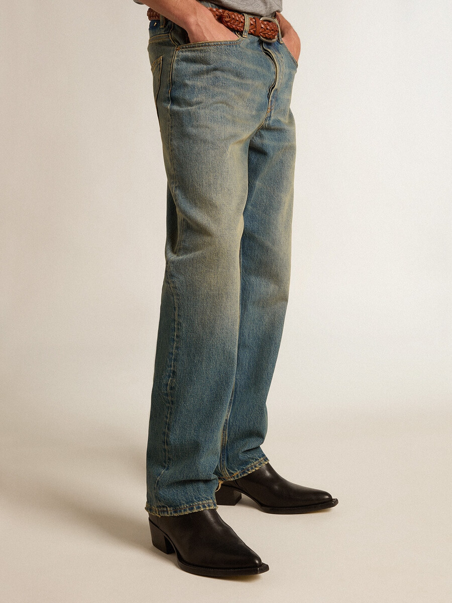 herren-stiefel „debbie aus schwarzem leder