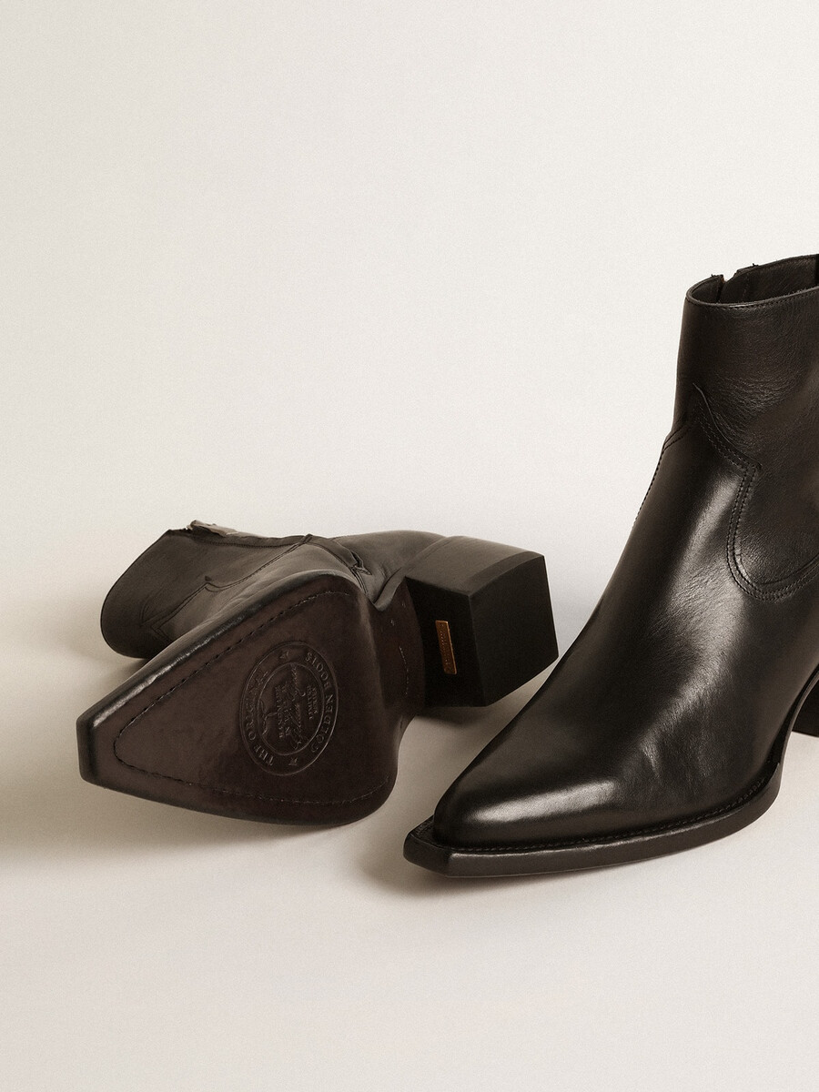 herren-stiefel „debbie aus schwarzem leder