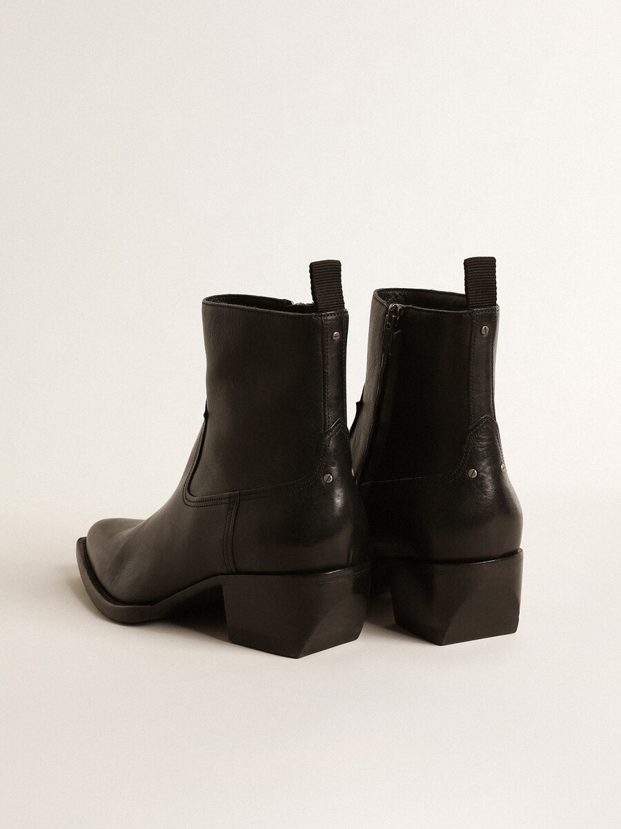 herren-stiefel „debbie aus schwarzem leder
