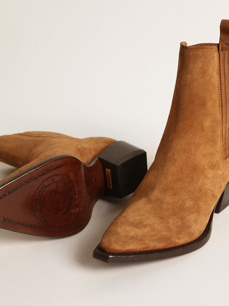 debbie braune wildlederstiefel