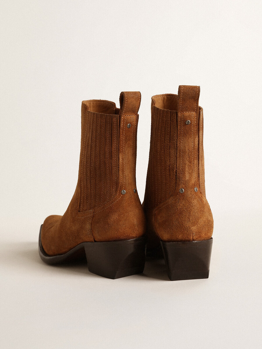 debbie braune wildlederstiefel