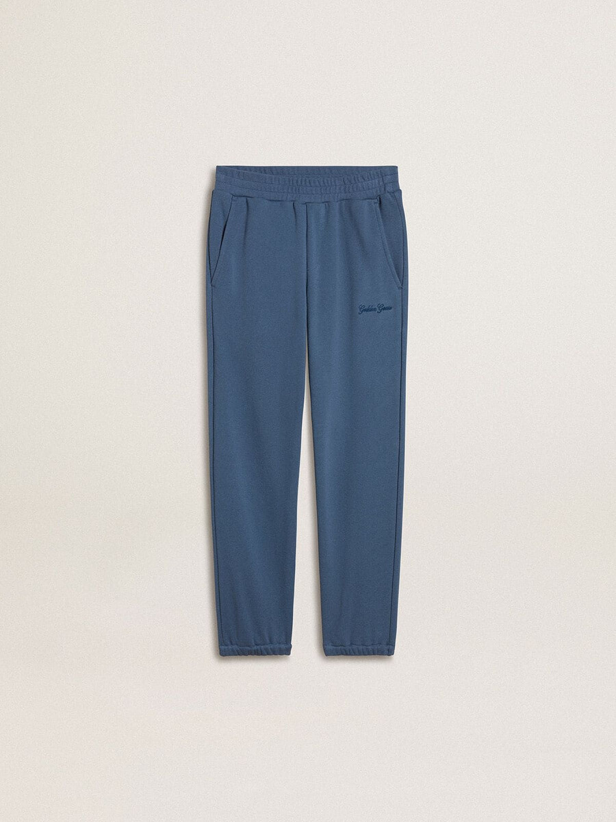 blaue kinder-jogginghose mit stickerei