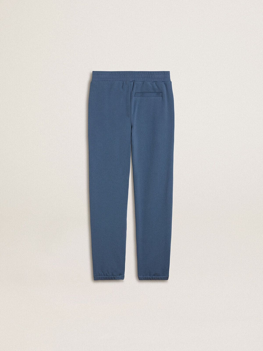 blaue kinder-jogginghose mit stickerei