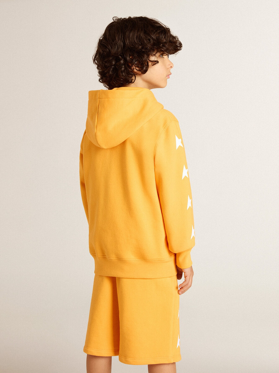 orangefarbenes sweatshirt für jungen mit reißverschluss
