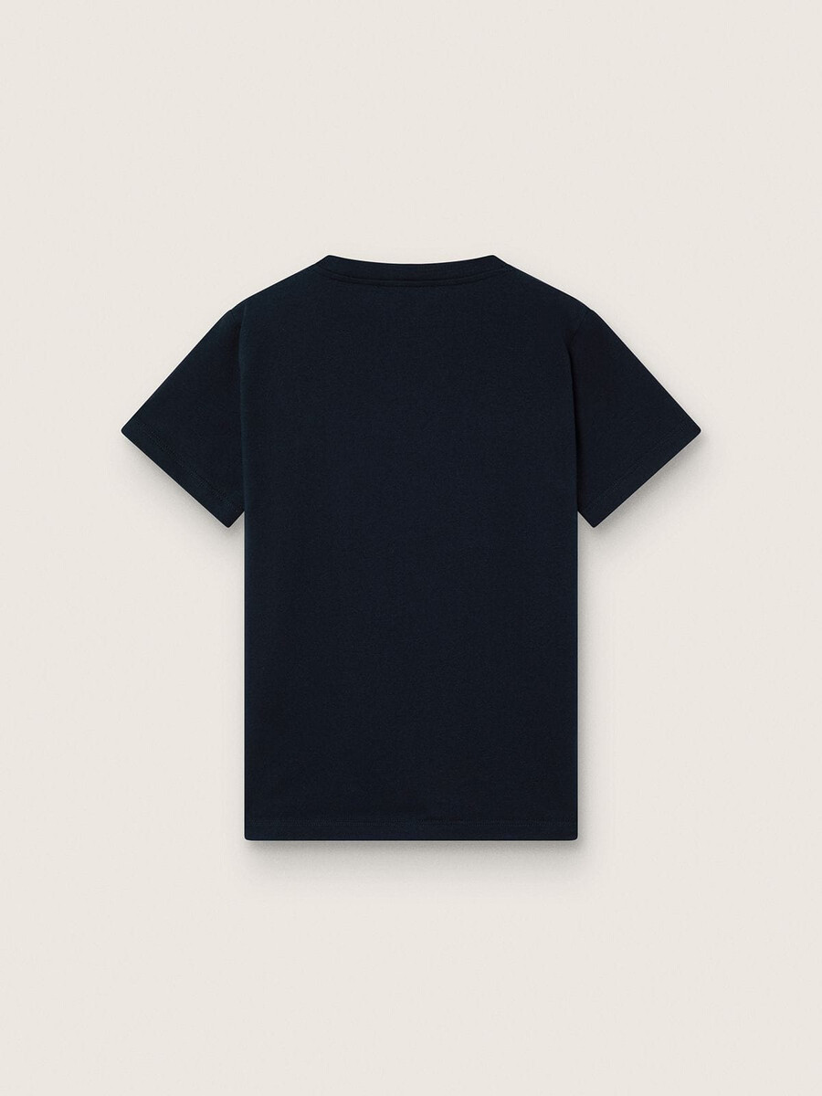 journey t-shirt für jungen aus blauem baumwolljersey mit digitalem maskottchen-print