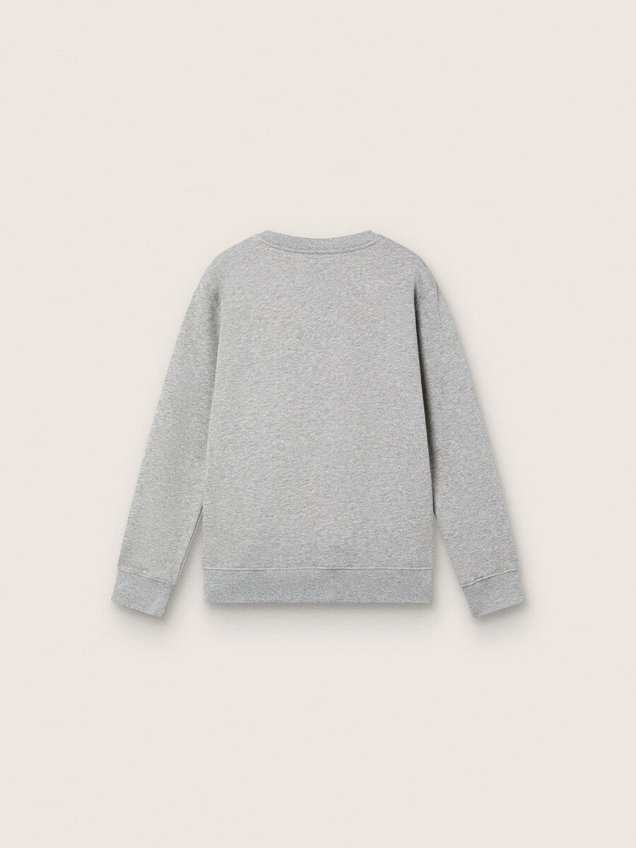 journey-sweatshirt mit rundhalsausschnitt für jungen aus grau-melierter baumwolle mit maskottchen-print