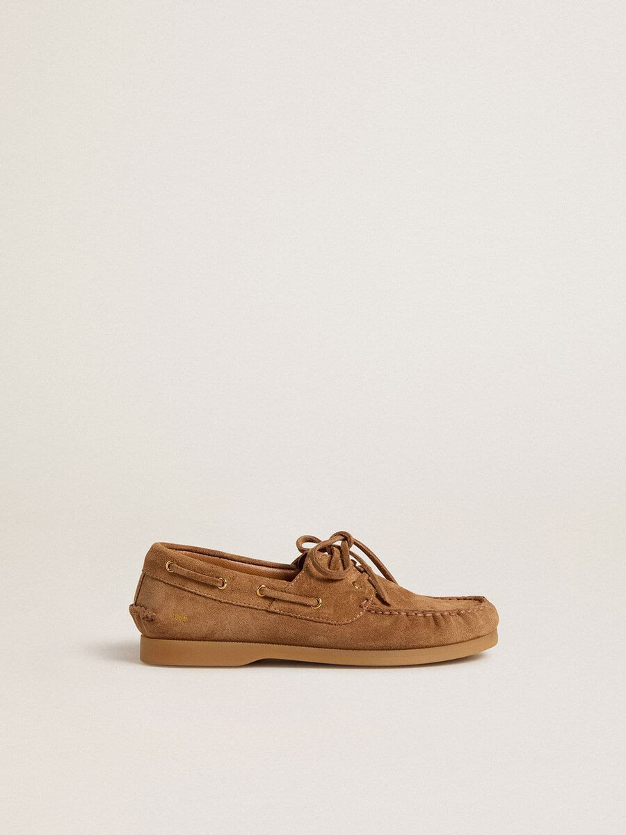 junior cruise loafer aus hellbraunem wildleder