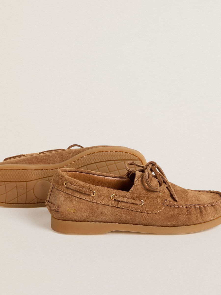 junior cruise loafer aus hellbraunem wildleder