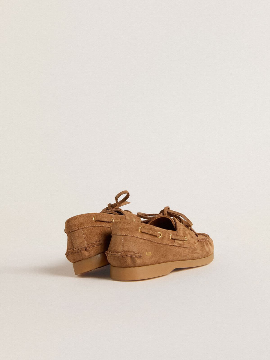 junior cruise loafer aus hellbraunem wildleder