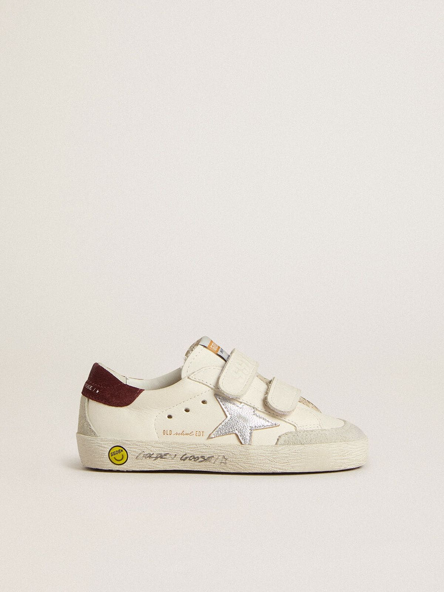 young old school mit silbernem metallic-lederstern und lila wildleder-fersenlasche