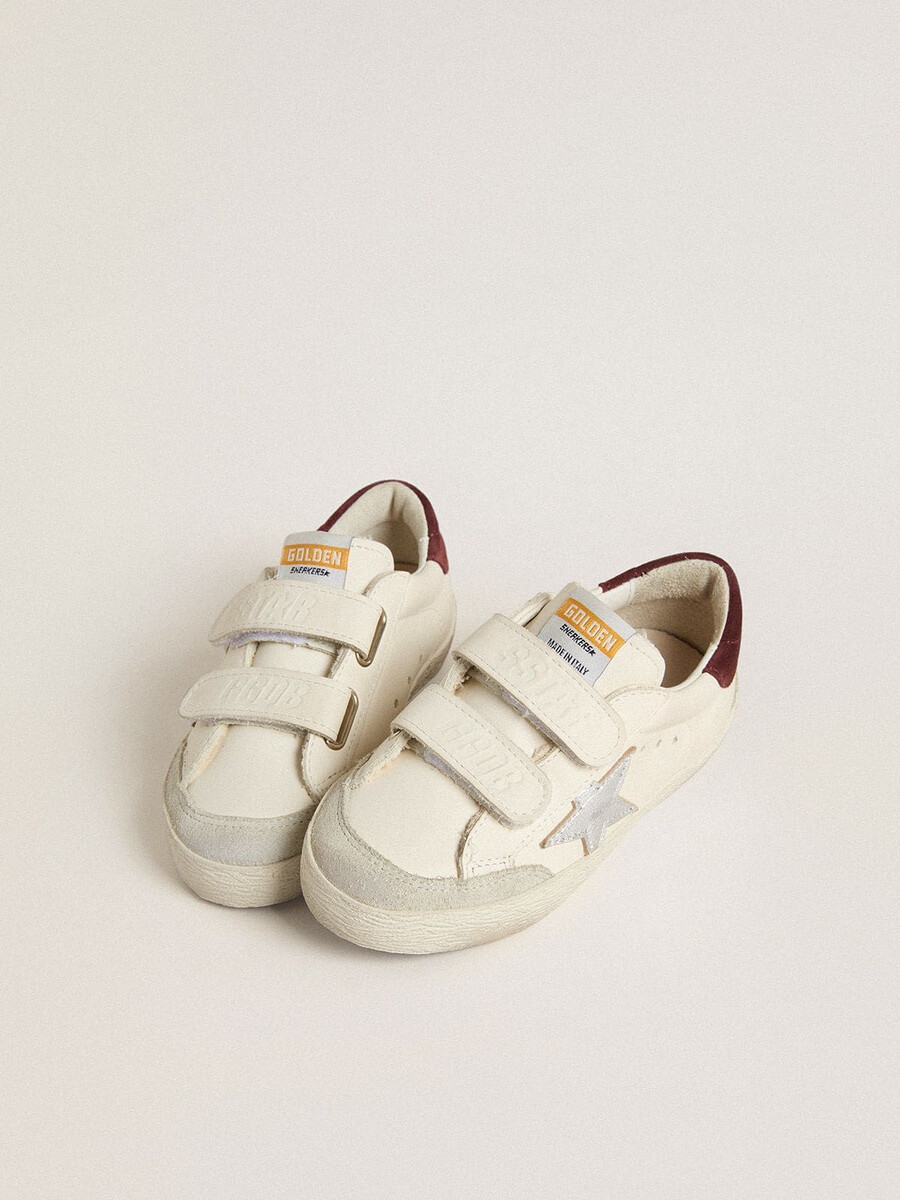 young old school mit silbernem metallic-lederstern und lila wildleder-fersenlasche