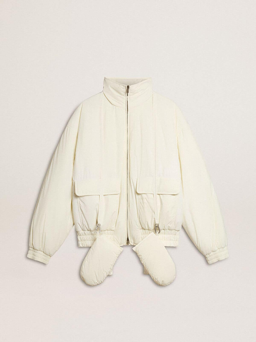 damen-steppjacke in creme