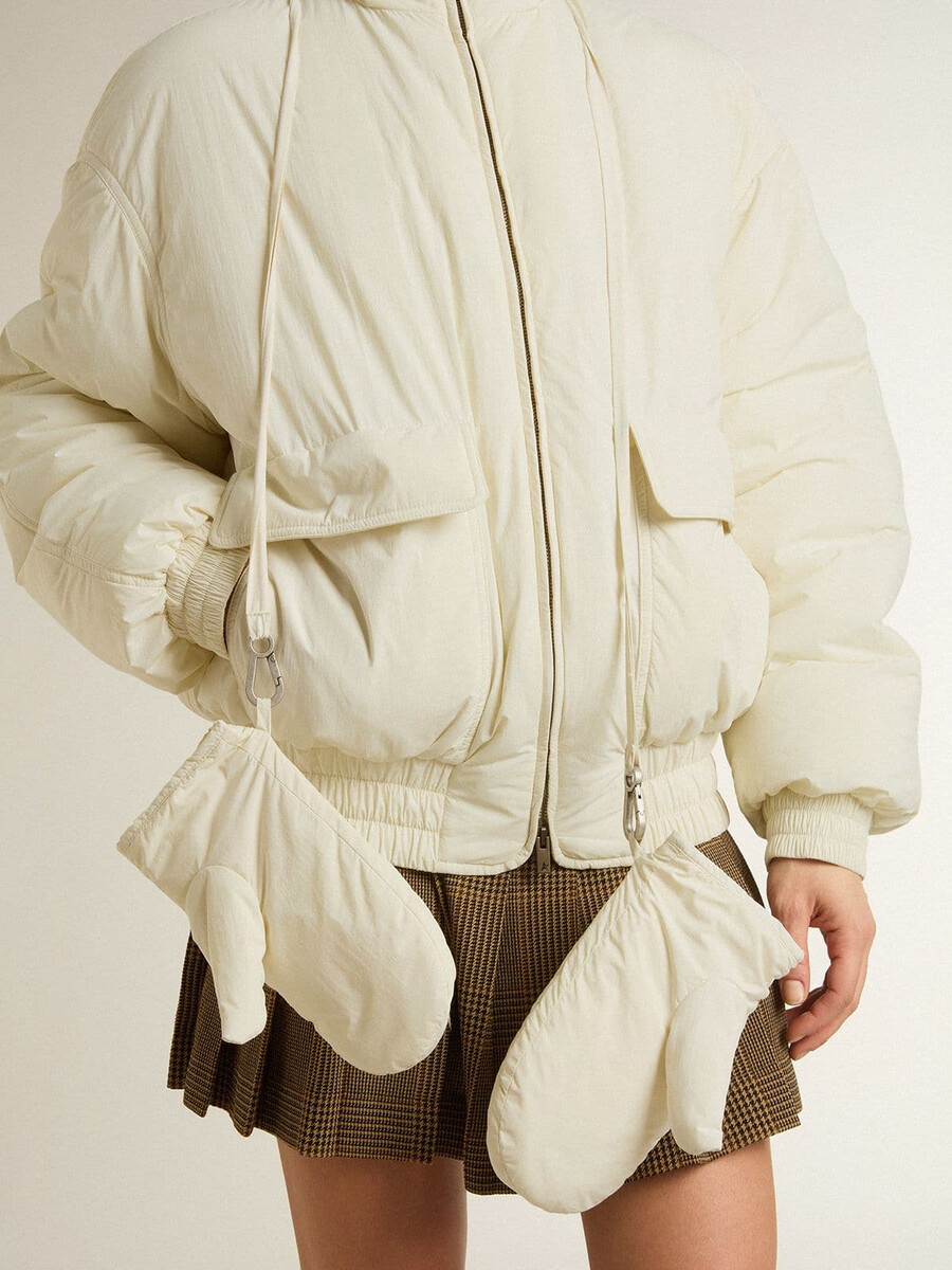 damen-steppjacke in creme