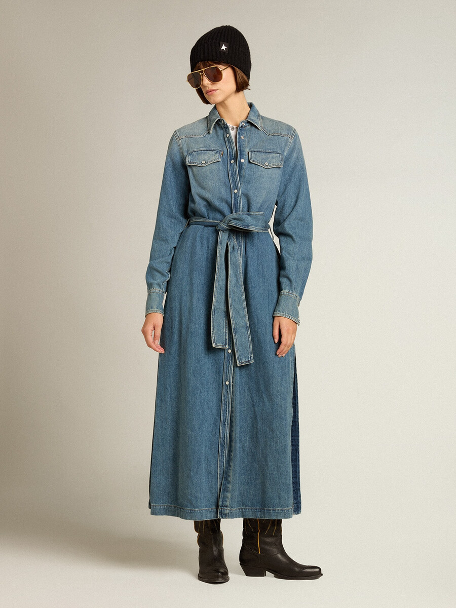 damen-jeanshemdkleid