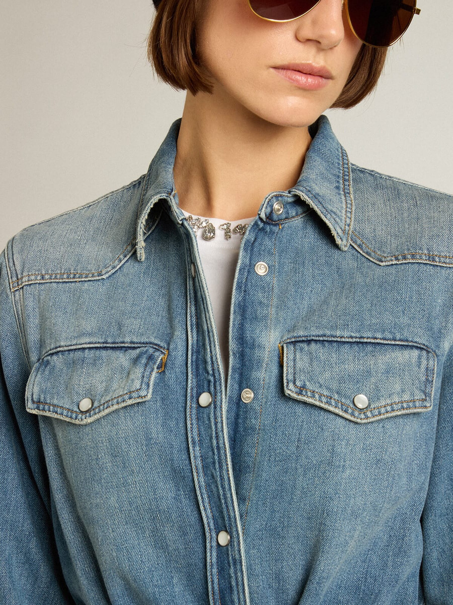 damen-jeanshemdkleid