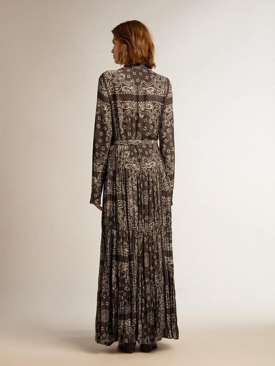 anthrazitgraues hemdkleid mit paisleymuster