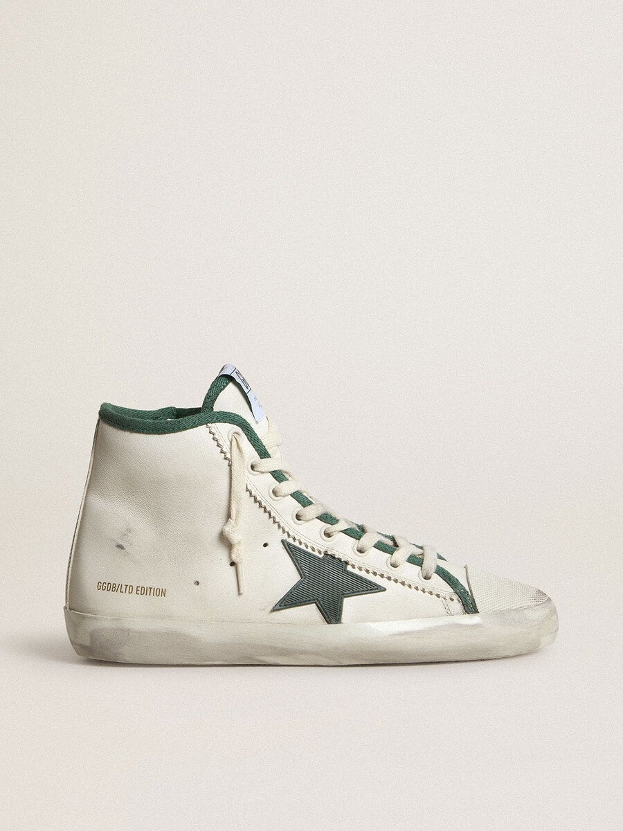 francy ltd damenschuh aus nappaleder mit grünem gummistern