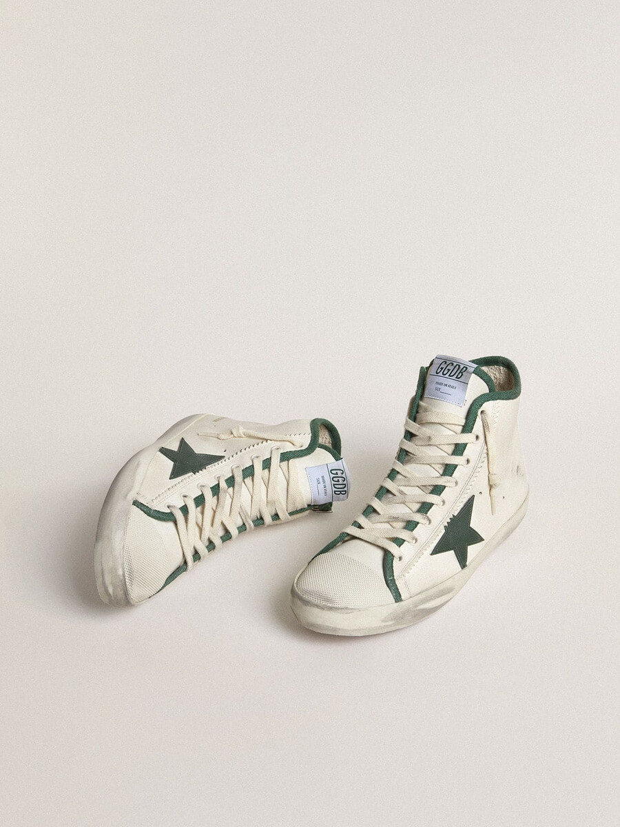 francy ltd damenschuh aus nappaleder mit grünem gummistern