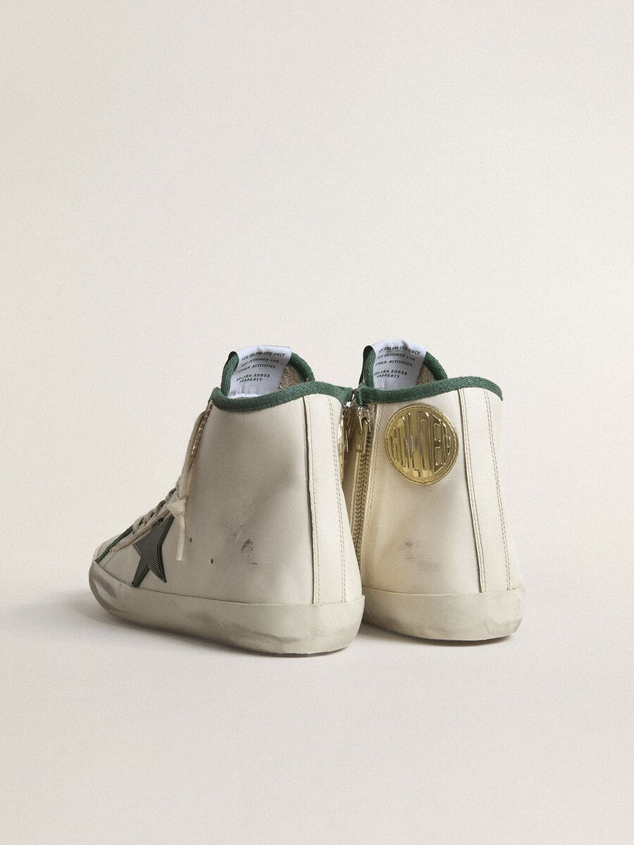 francy ltd damenschuh aus nappaleder mit grünem gummistern