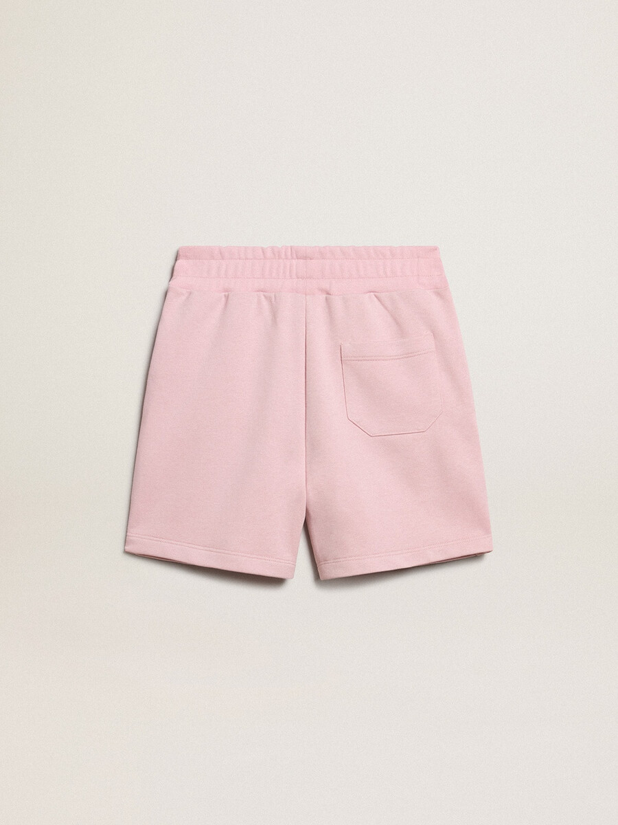 mädchenshorts in rosa mit weißem stern