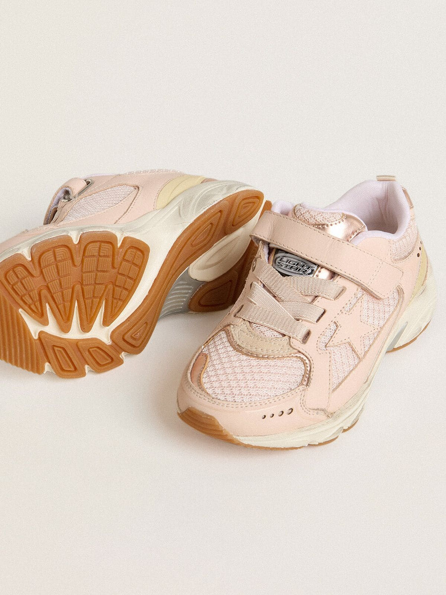 junior lightstar aus rosa leder und mesh mit rosa lederstern