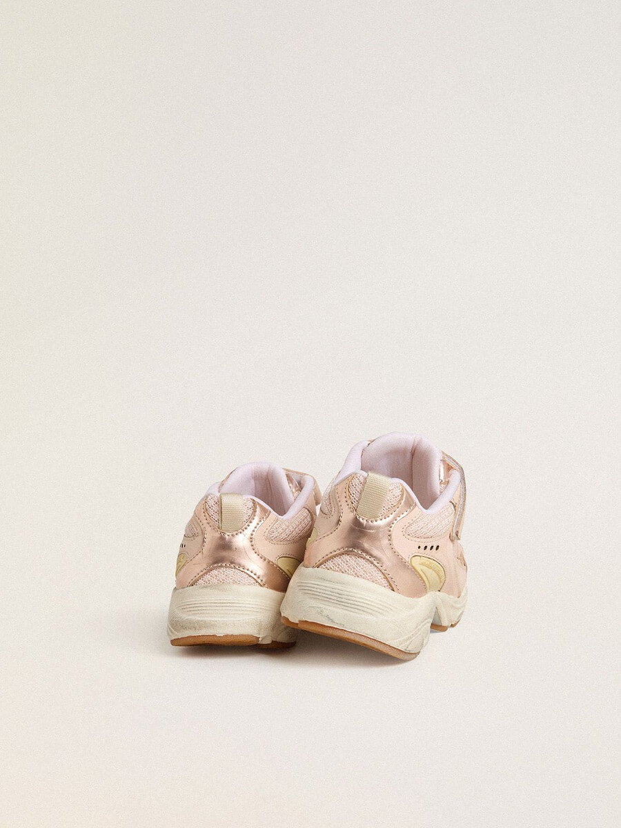 junior lightstar aus rosa leder und mesh mit rosa lederstern