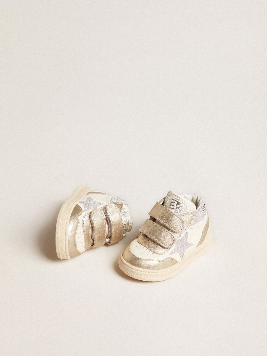 june junior in nappa- und metallic-ledereinsätzen mit glitzerstern