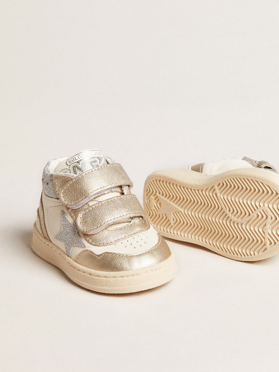 june junior in nappa- und metallic-ledereinsätzen mit glitzerstern