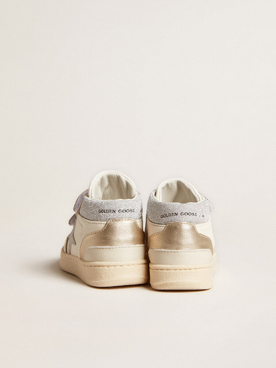 june junior in nappa- und metallic-ledereinsätzen mit glitzerstern