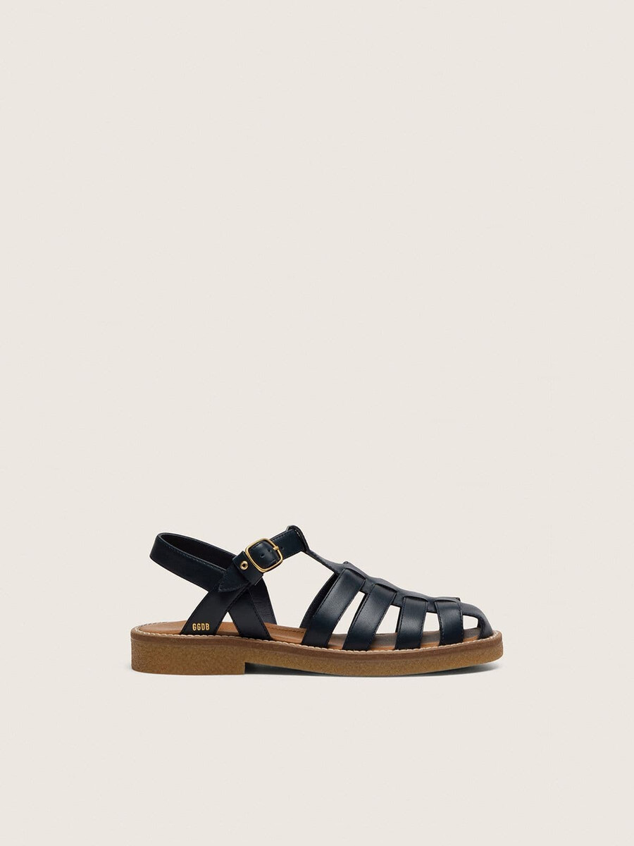 junior maxime sandalen aus marineblauem leder