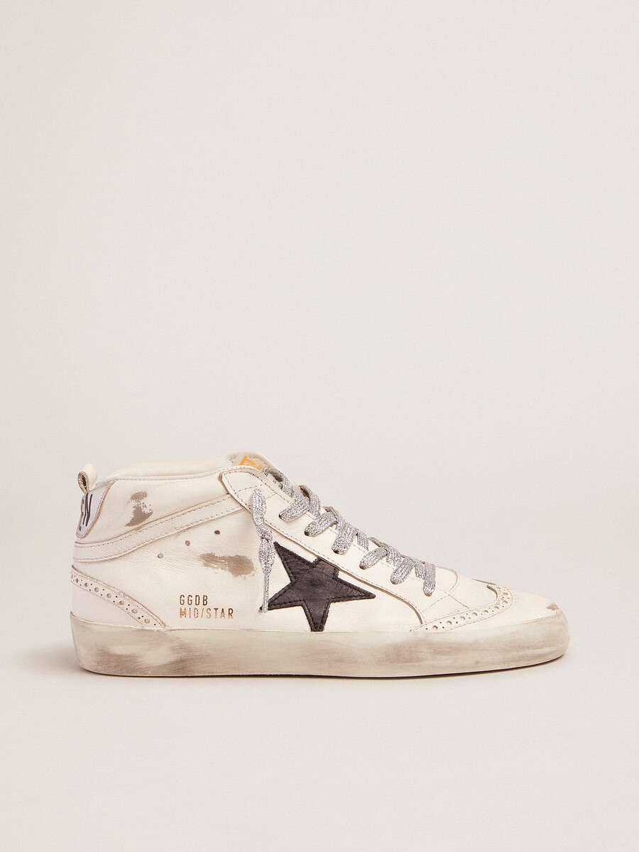 damen-mid-star mit laminierter fersenlasche und glitzerschnürsenkeln