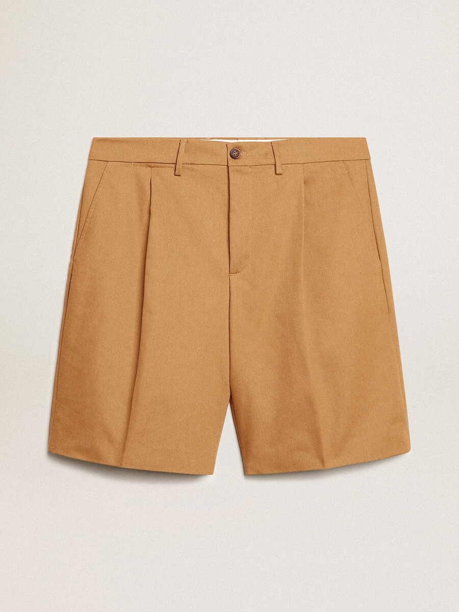herren-bermudashorts aus beiger baumwolle