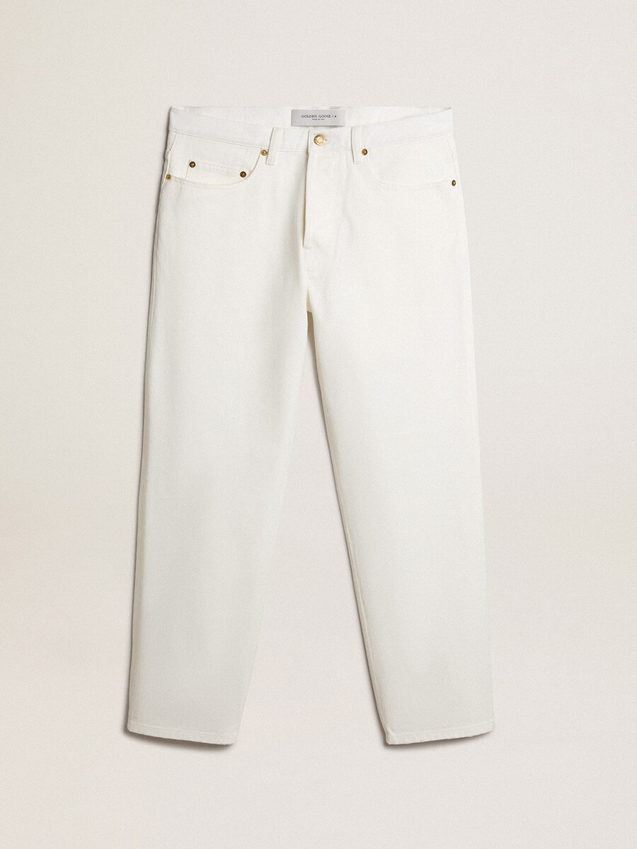 weiße herren-jeans