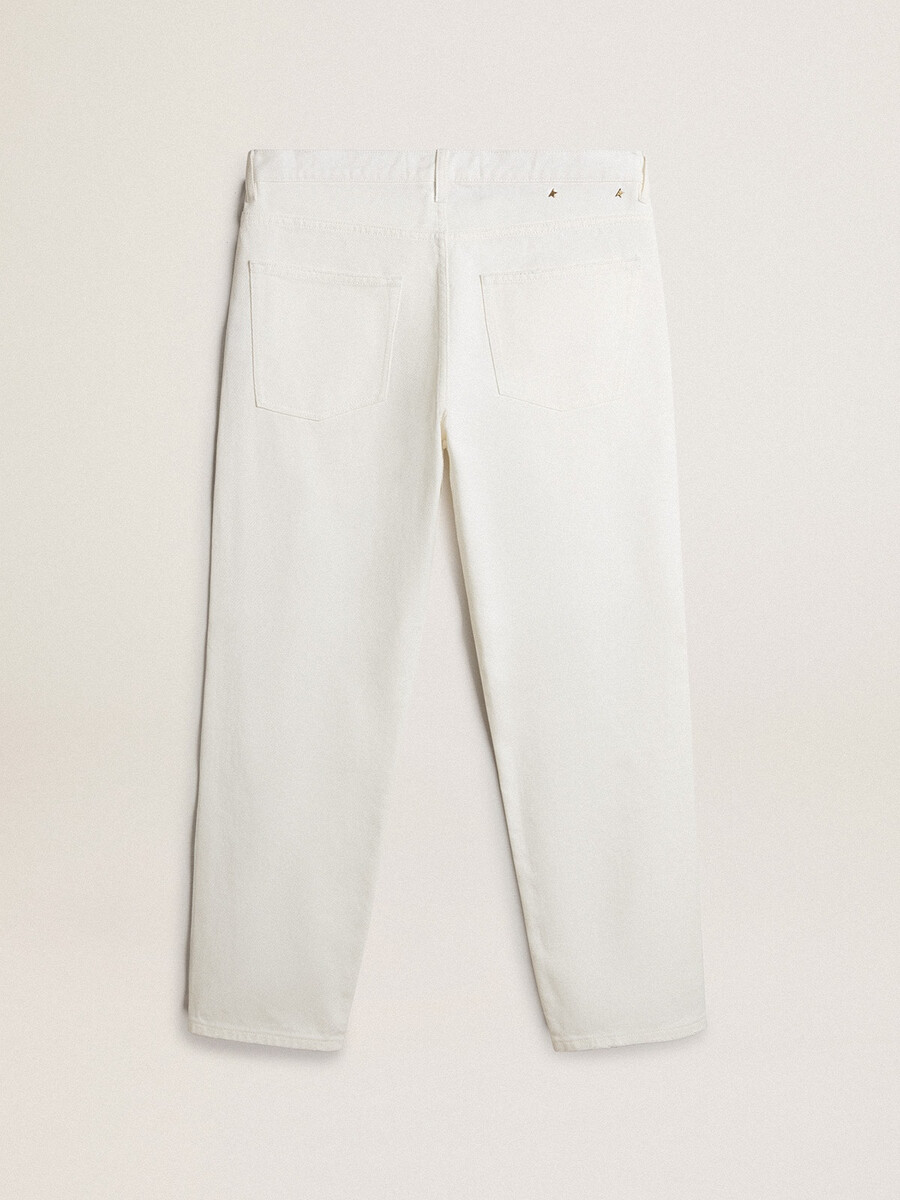 weiße herren-jeans