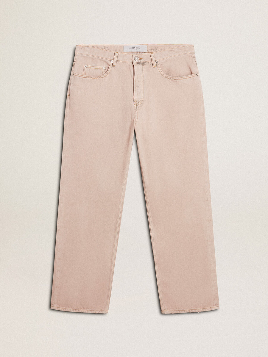 rosa gefärbte herrenjeans