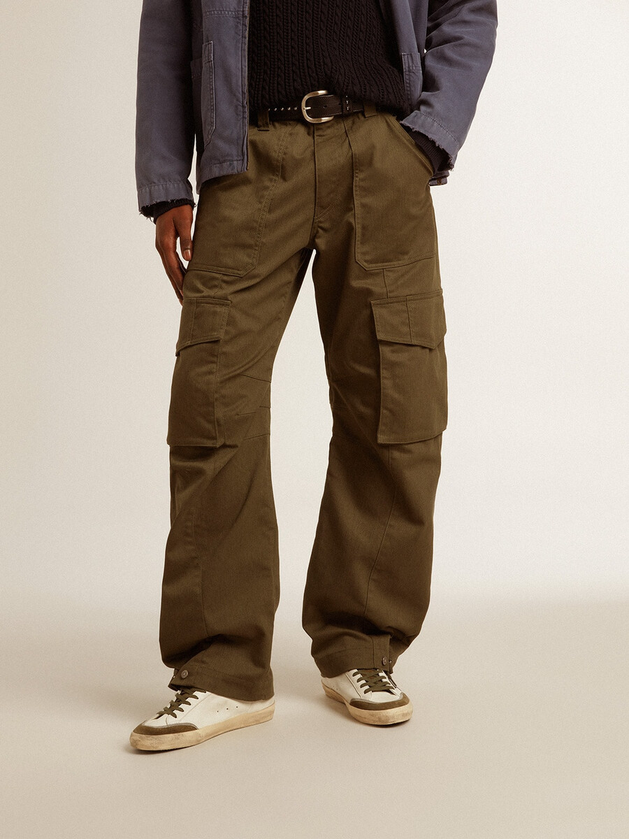 olivgrüne cargohose