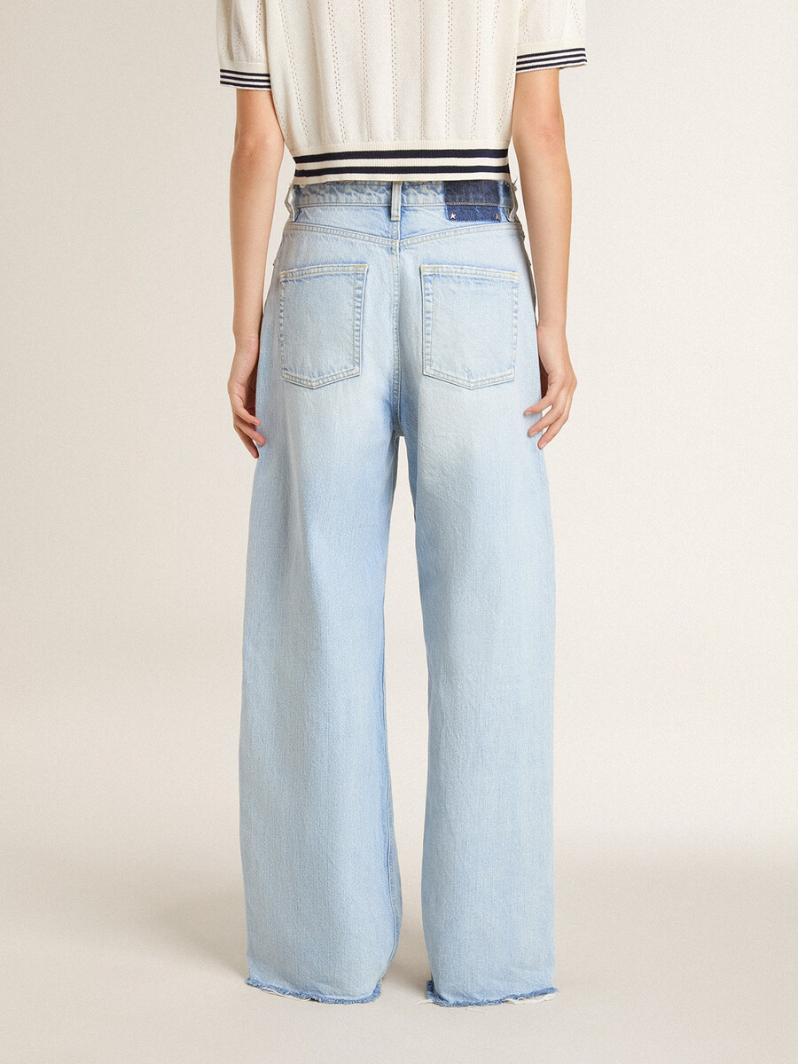 damenhosen aus denim mit used-look