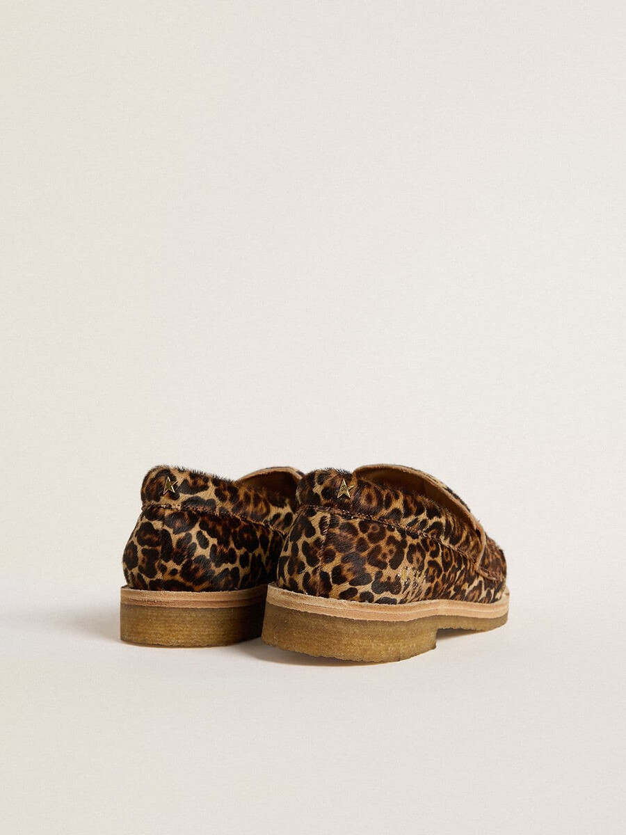 jerry-loafer für damen aus leoparden-ponyleder