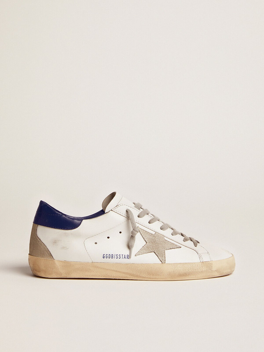 damen-sneaker super-star in blau und weiß