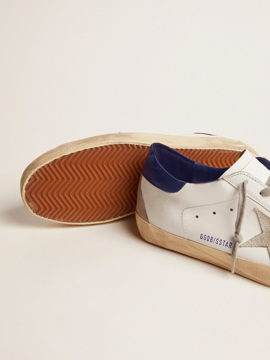 damen-sneaker super-star in blau und weiß